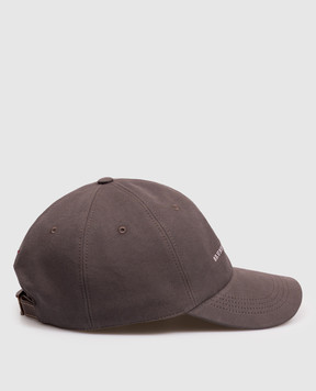 Brunello Cucinelli Brown cap with embroidery M252D9850