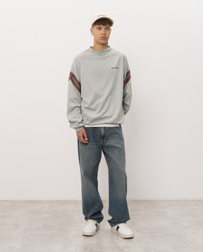 Palm Angels Green sweatshirt with logo embroidery PAMBF001FB001