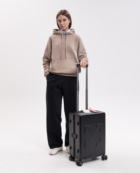 Off-White Black suitcase with textured Arrow emblem OWUNG02F26PL01