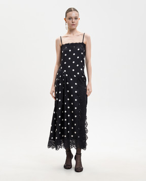 Max Mara Sportmax CAPO black polka dot silk dress SPXCAPO