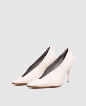 Balenciaga Ivory Duchesse leather shoes 869817WCDH1