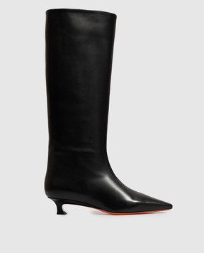 Santoni Black leather boots WSTI72407HI2NXUY