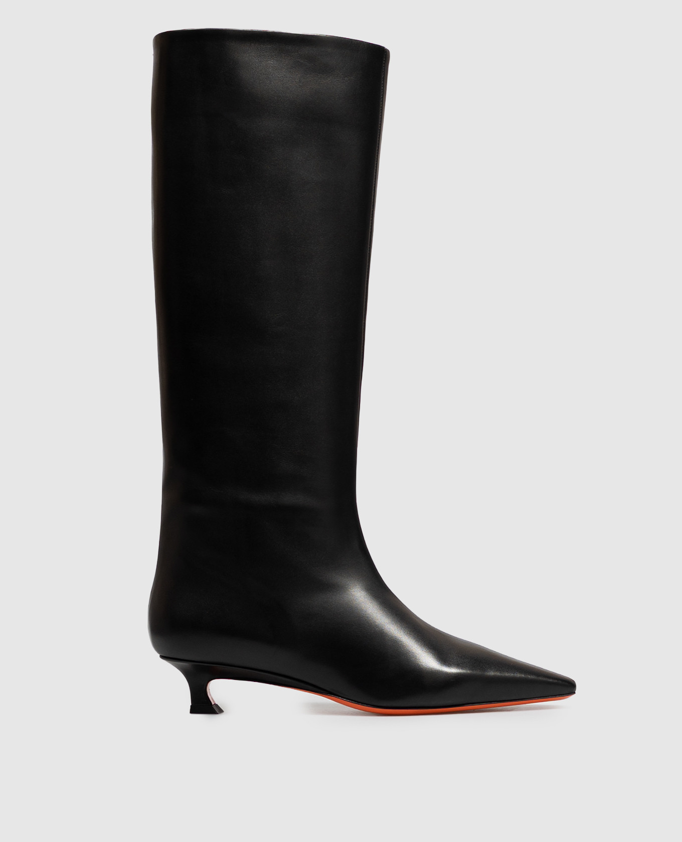 Black leather boots