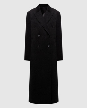 Loulou de Saison ROSCO LDS dark gray double-breasted coat made of wool and cashmere ROSCOLDS