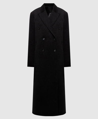 ROSCO LDS dark gray double-breasted coat made of wool and cashmere