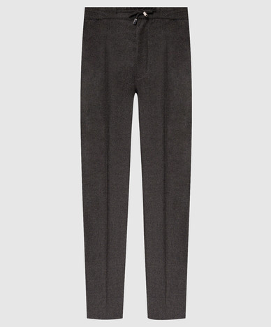 Gray wool and cashmere pants