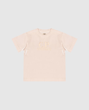 C.P. Company Beige T-shirt with logo embroidery CNM00QLAA171014