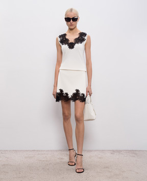 Ermanno Scervino White top with contrasting lace D485L305EAPIKX