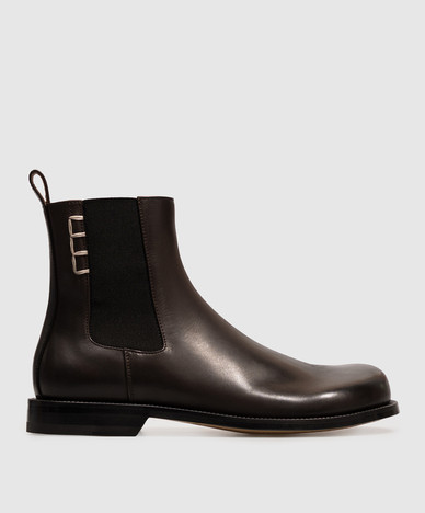 Braune Chelsea-Boots aus Leder