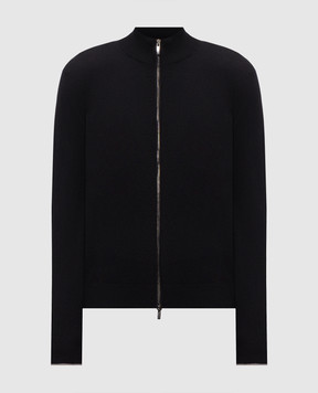 Peserico Navy blue wool and cashmere cardigan R59532F129V470