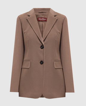 Max Mara Brown VOLPINO wool jacket MSTVOLPINO
