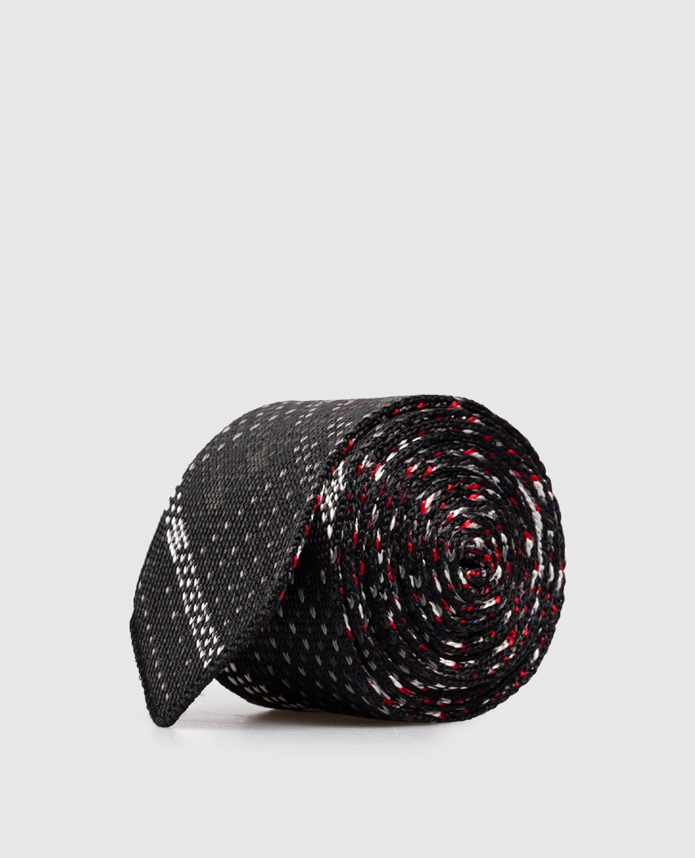 

Black silk tie with pattern Thom Browne