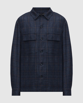 Castangia dal 1850 Blue wool and silk shirt BNT3