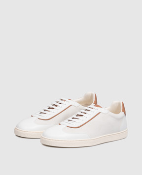 Brunello Cucinelli White suede sneakers MZULDGJ336