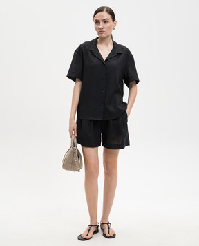Asceno Black Prague linen shirt T022F06C01