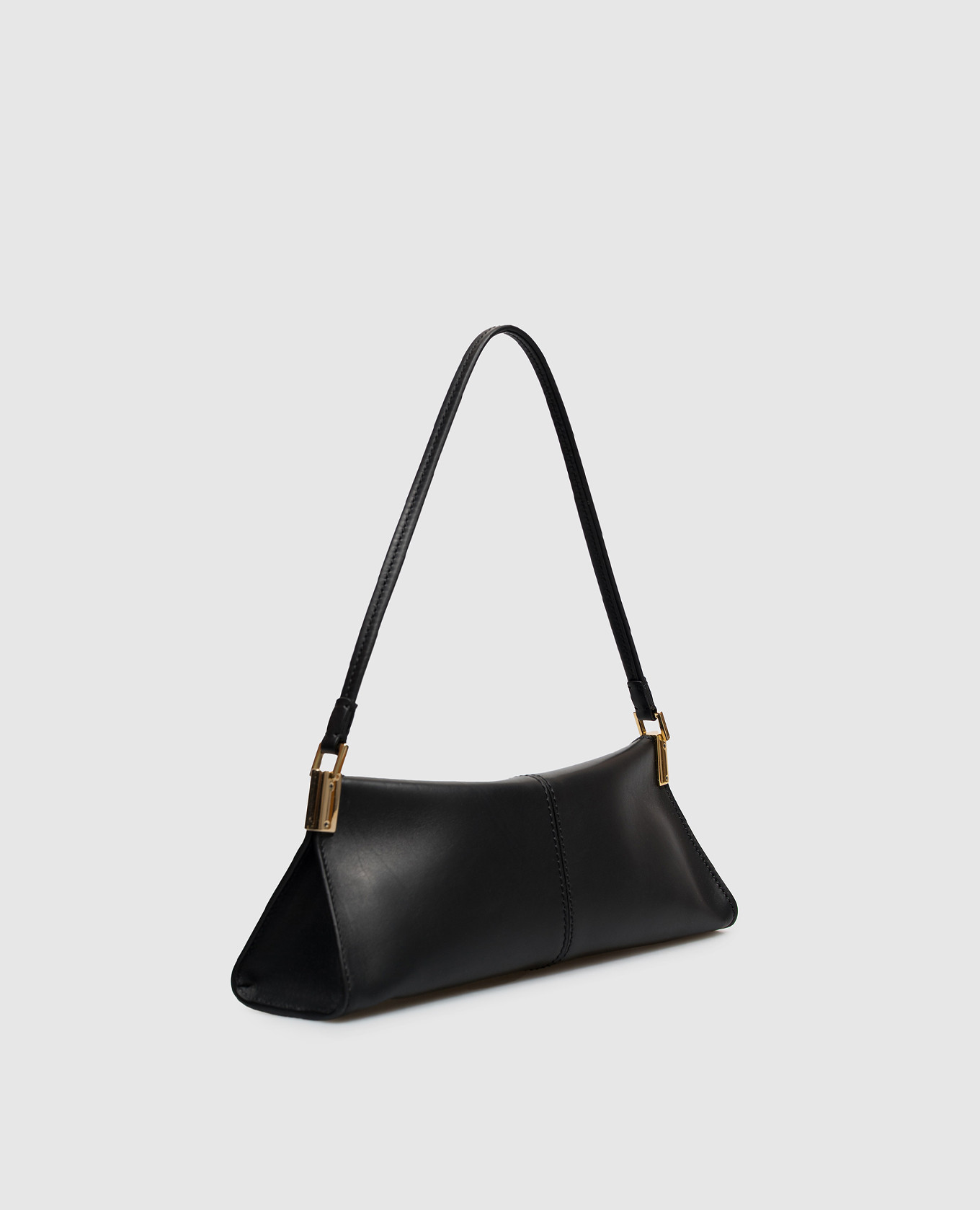 Black leather trapeze bag 64-83 Balmain 3