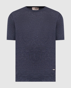 Enrico Mandelli Blue cashmere, silk and hemp t-shirt 3K004A6025