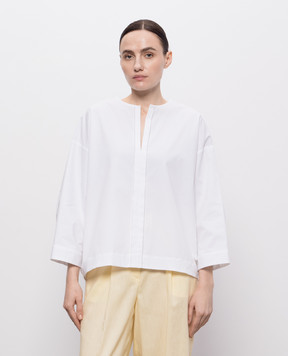 Peserico White blouse with monil chain S0653408921