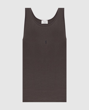 Saint Laurent Cassandre gray top 823603Y37EC