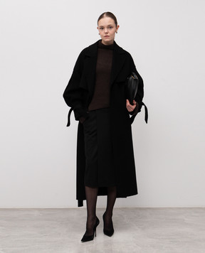 Jacob Lee Black wool skirt WWS2046AW25B