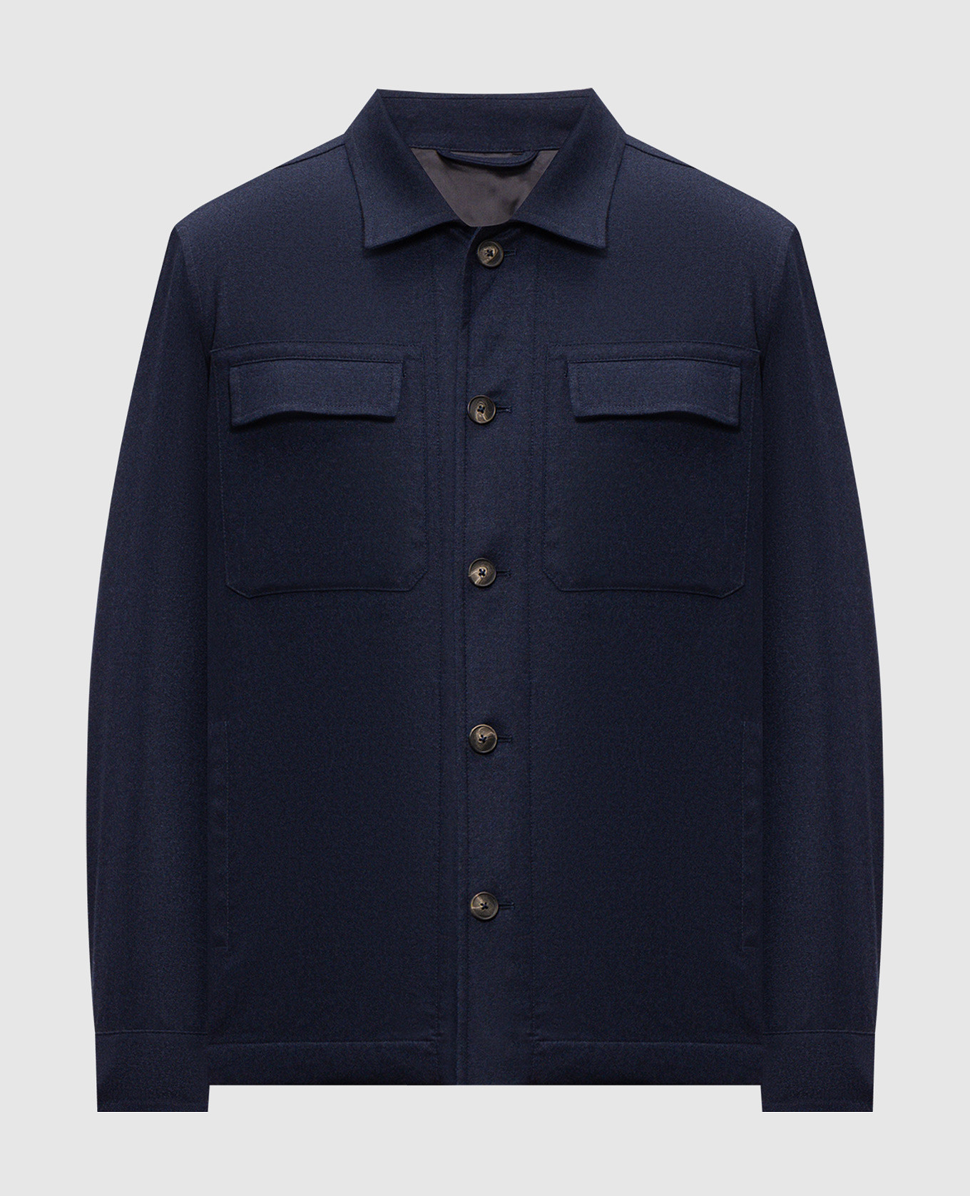 Blue wool shirt jacket Pini Parma