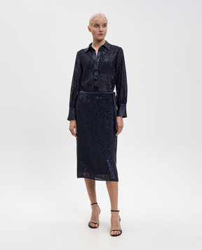 Peserico Blue blouse with sequins E062636807B