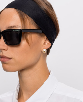 Saint Laurent Asymmetric earrings with beads CASSANDRE 691563Y1526
