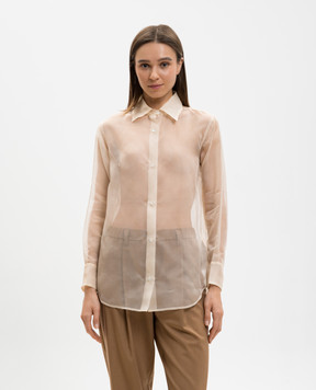 Marco Pescarolo Beige silk blouse Artemide ARTEMIDED5388
