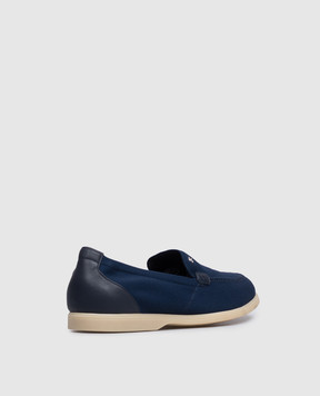 Stefano Ricci Blue loafers with monogram logo UZ64G2293TSVTS