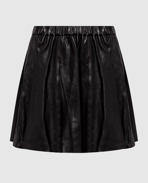 Brunello Cucinelli Dark brown leather skirt M0CTNG4098