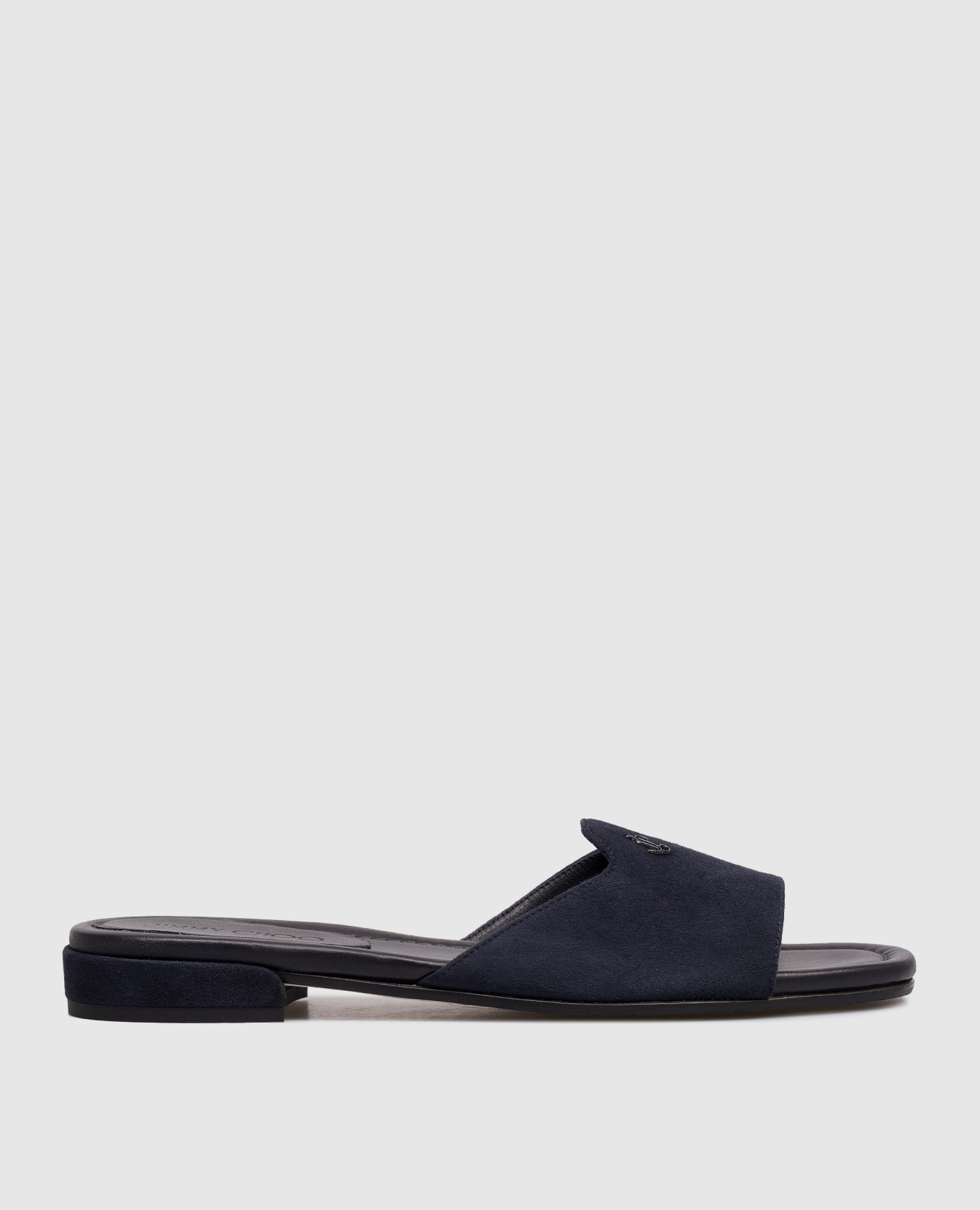 Dina blue suede flip-flops