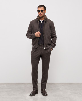 Enrico Mandelli Brown cashmere jacket 2T704B5428