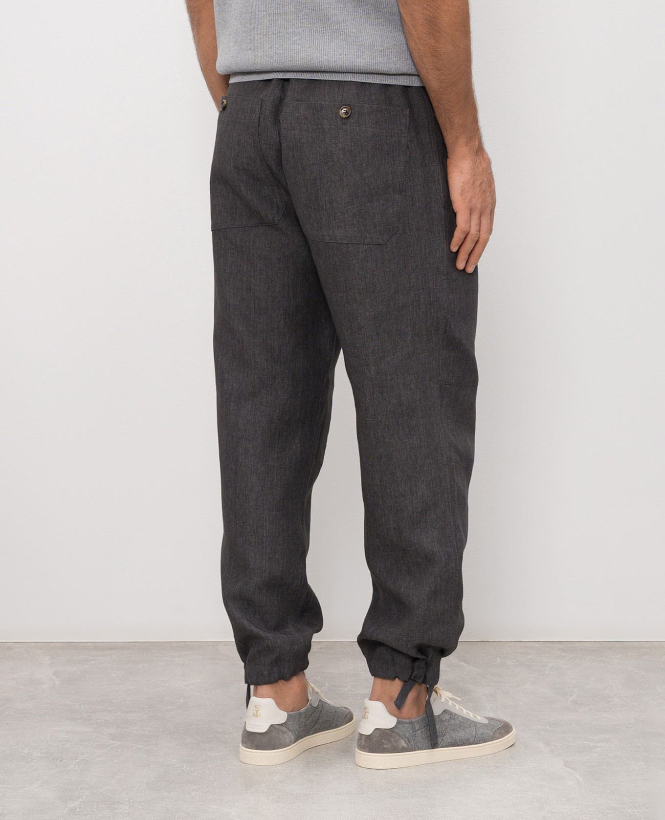 

Gray linen pants Brunello Cucinelli, Grey