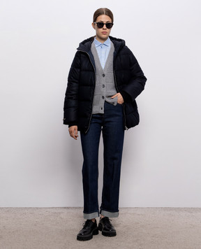 Peserico Gray cardigan with wool A99850F05E9283
