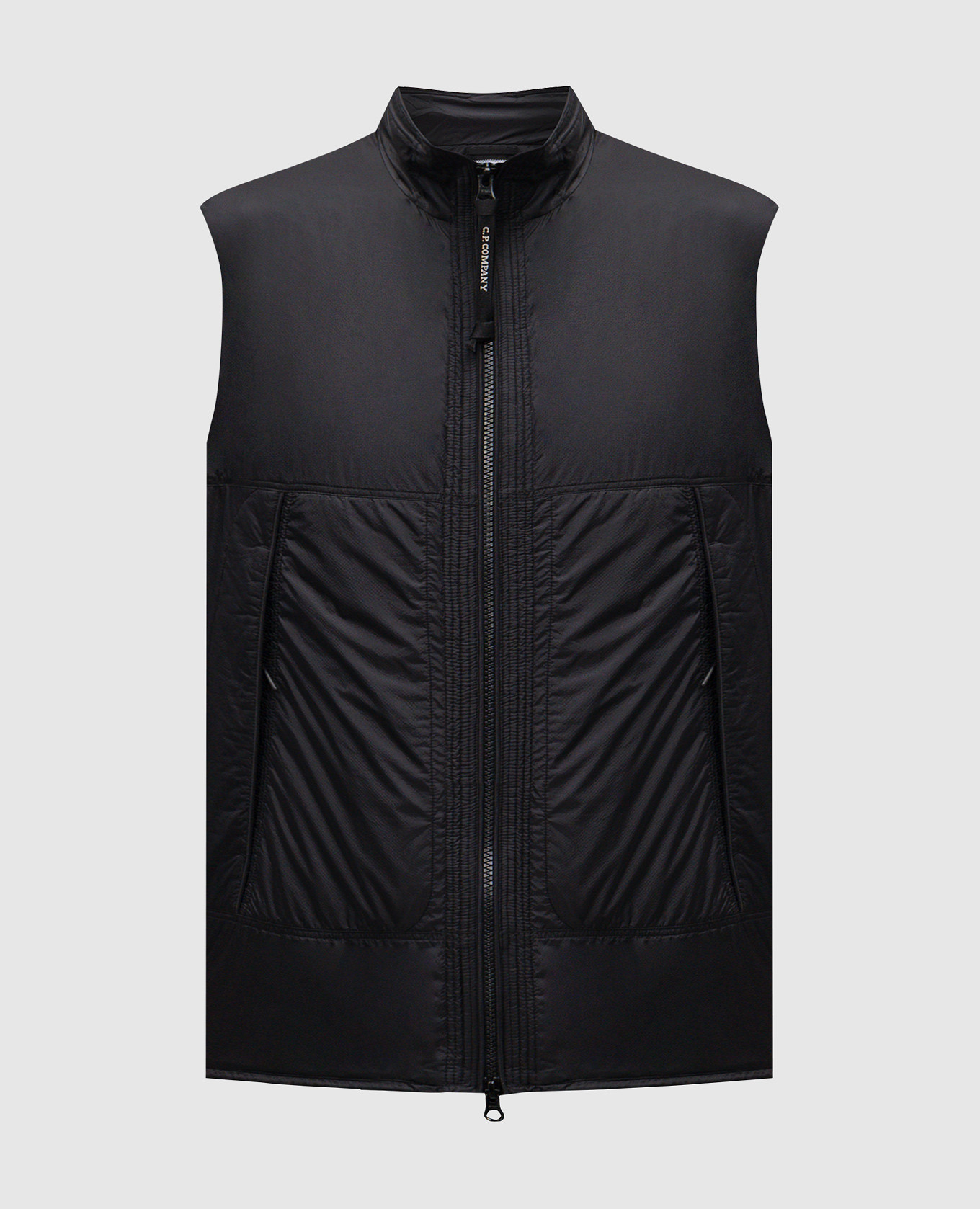 Black vest with logo patch C.P. Company