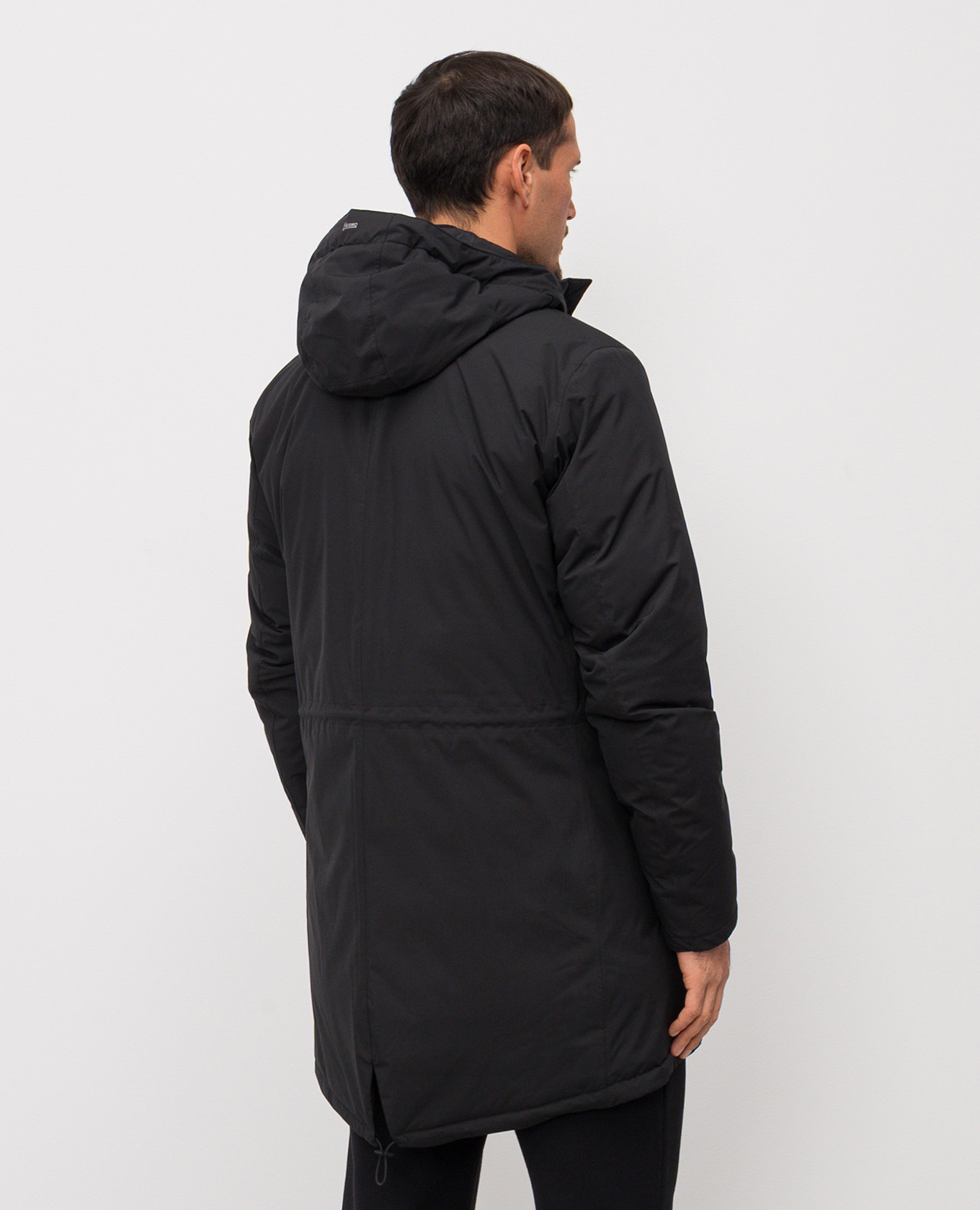 

Black parka with logo Herno