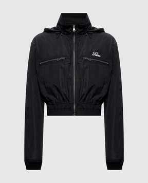 Palm Angels Black cropped windbreaker PAWEB002FB001