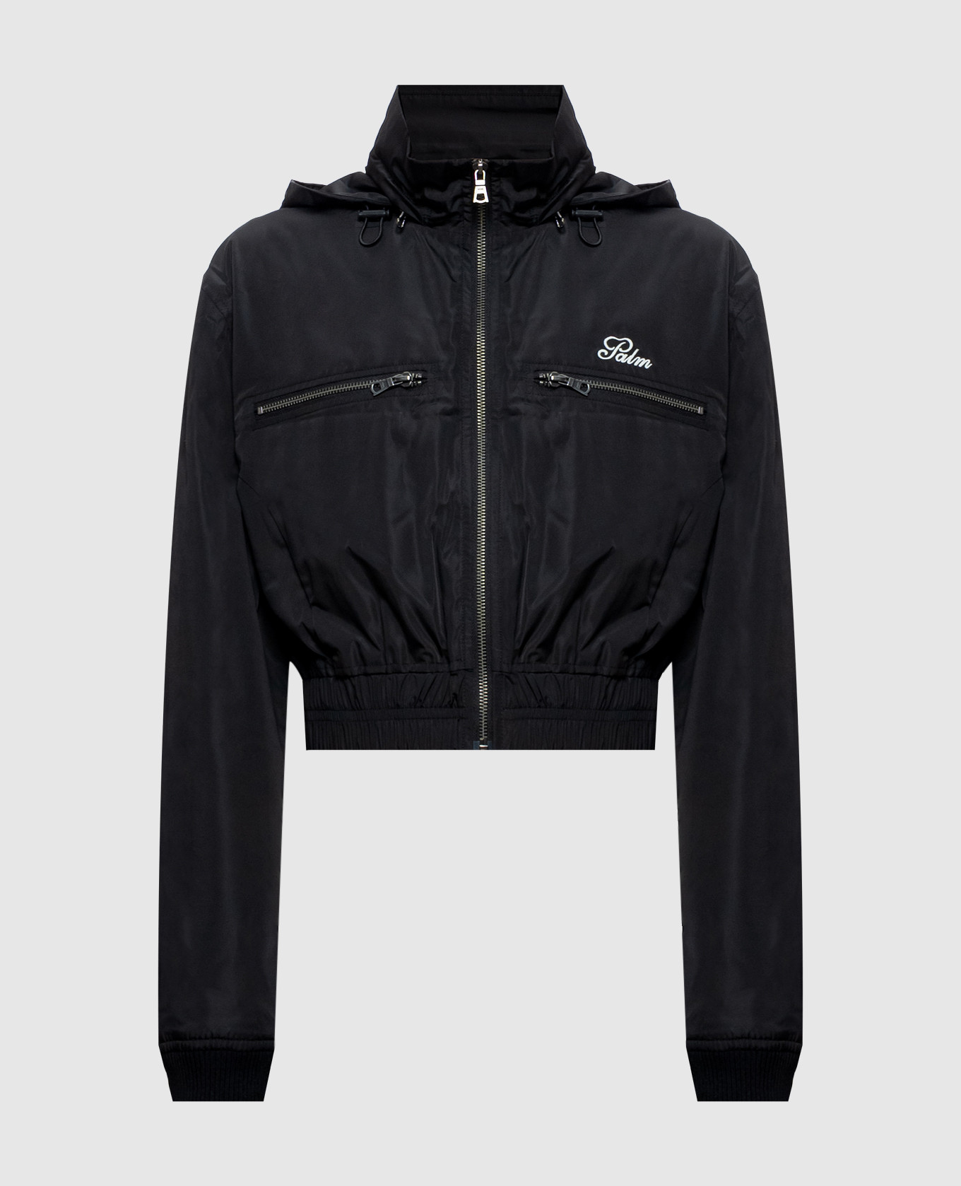 Black cropped windbreaker Palm Angels