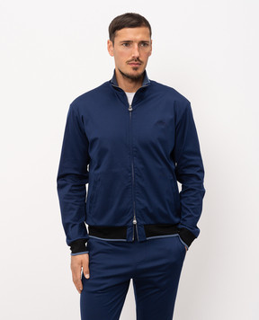Castangia dal 1850 Blue sports jacket with embroidered emblem DM5SUITSS251SWEETSHIRT