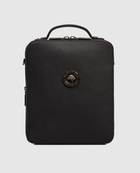 Stefano Ricci Black leather bag with emblem ND218GTUMR