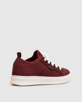 Brunello Cucinelli Children's burgundy sneakers BZ600ZG432