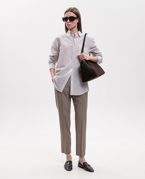 The Row Beige Eranza wool pants 11030W4467