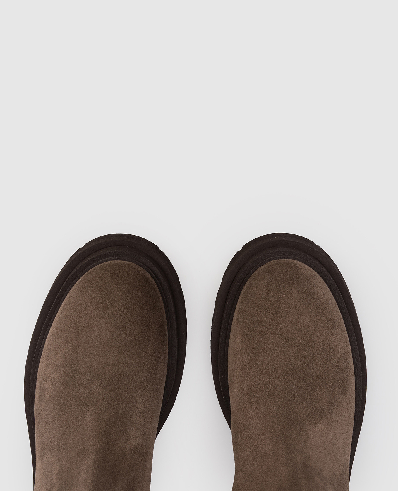 

Brown suede Chelsea boots with monil chain Brunello Cucinelli