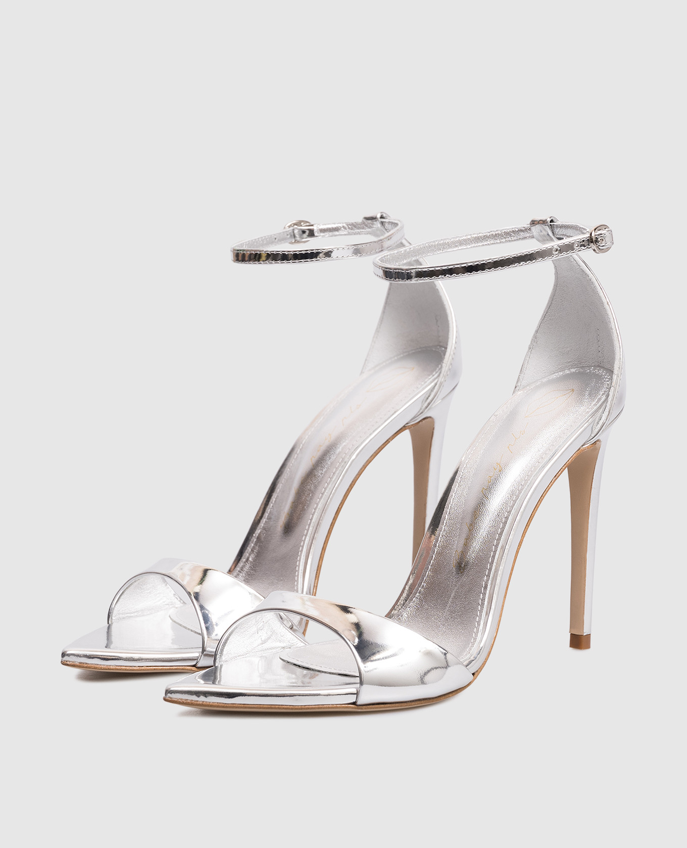 

Silver leather sandals Babe Pay Pls