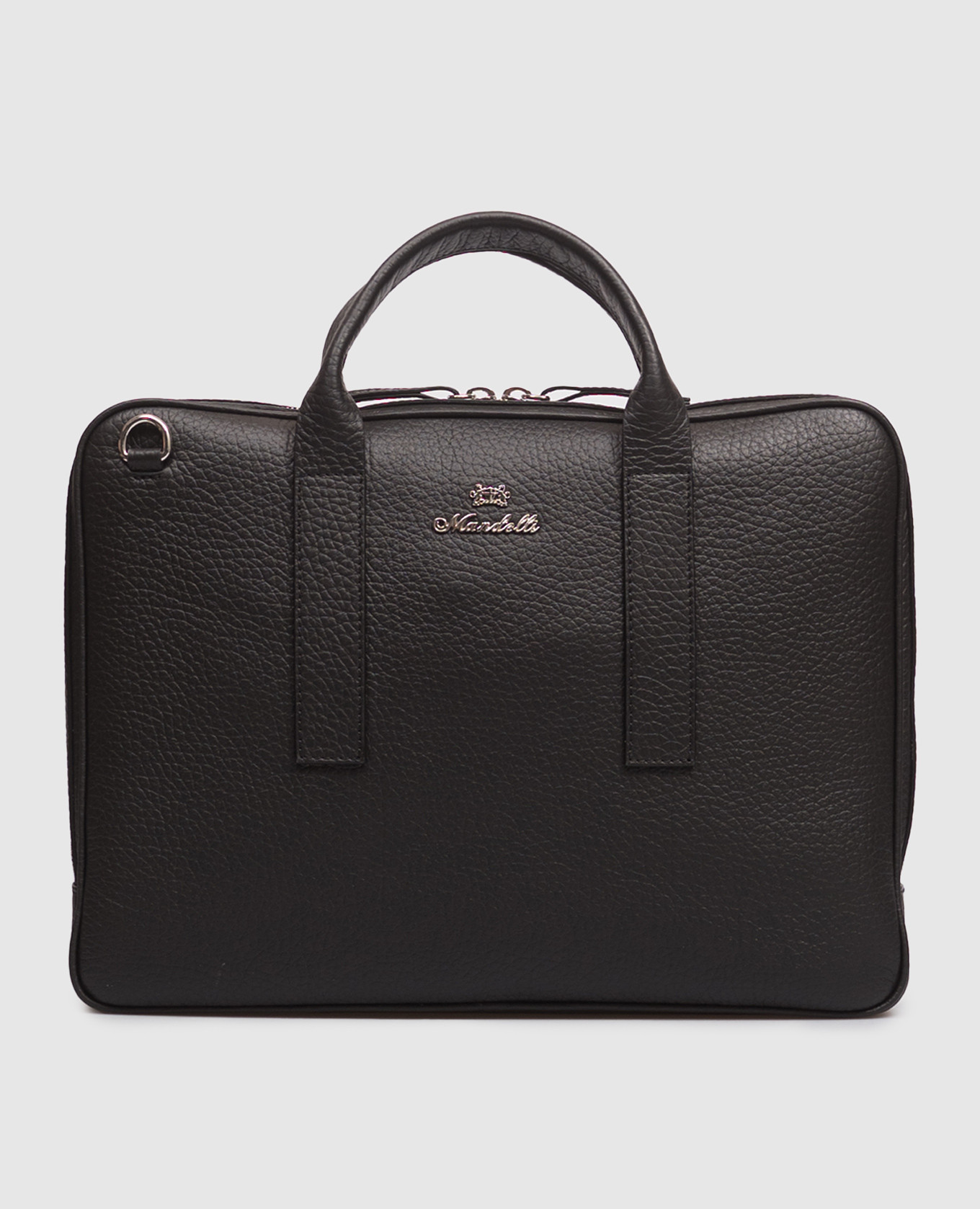 Black leather briefcase