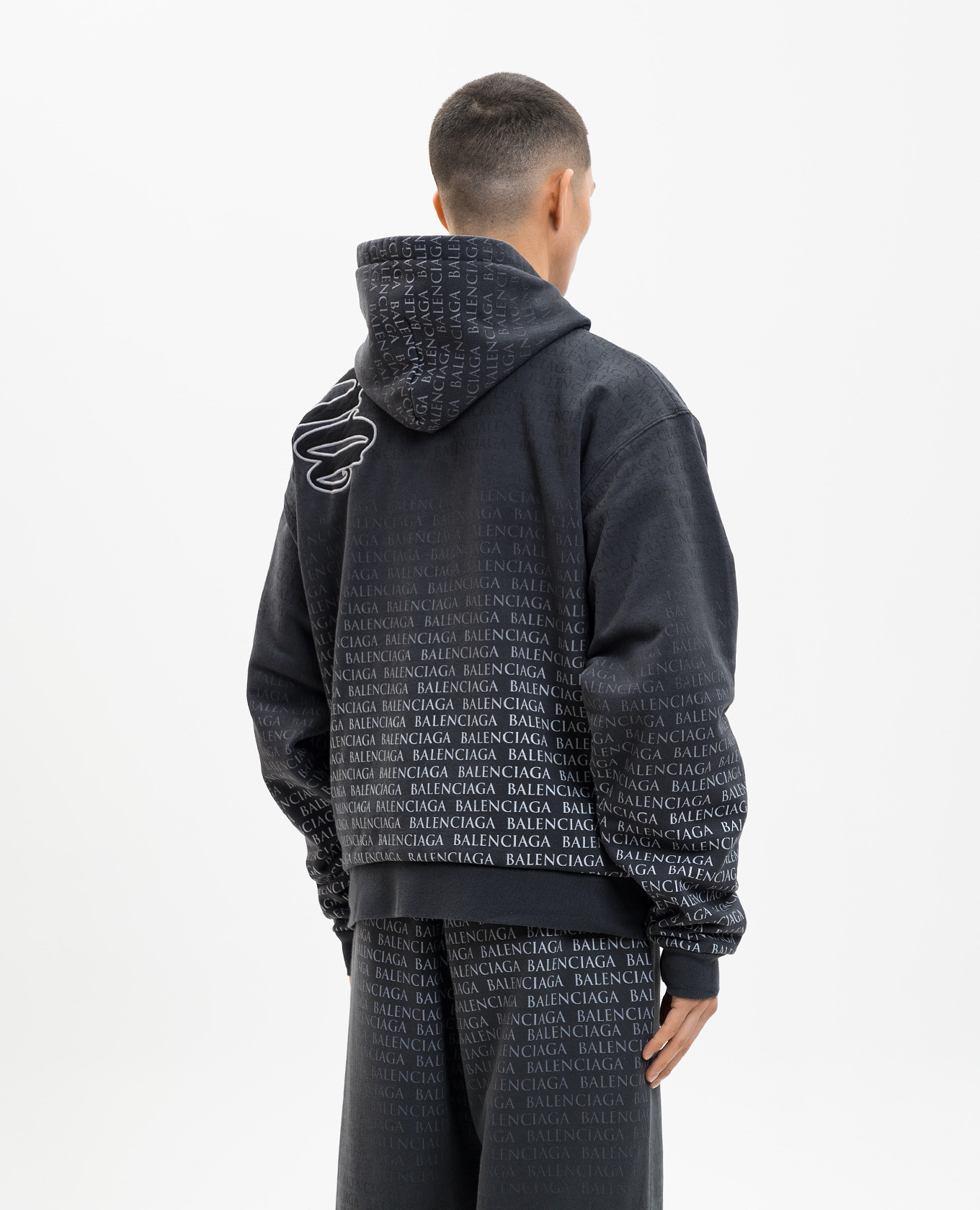 Big B grey sports jacket with logo print Balenciaga 4