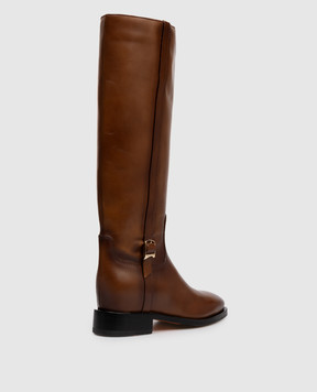 Santoni Brown leather boots WSHM71827BJ2HDYL