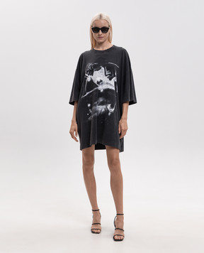 Off-White Black Dreaming Narciso T-shirt dress 2FU00594T
