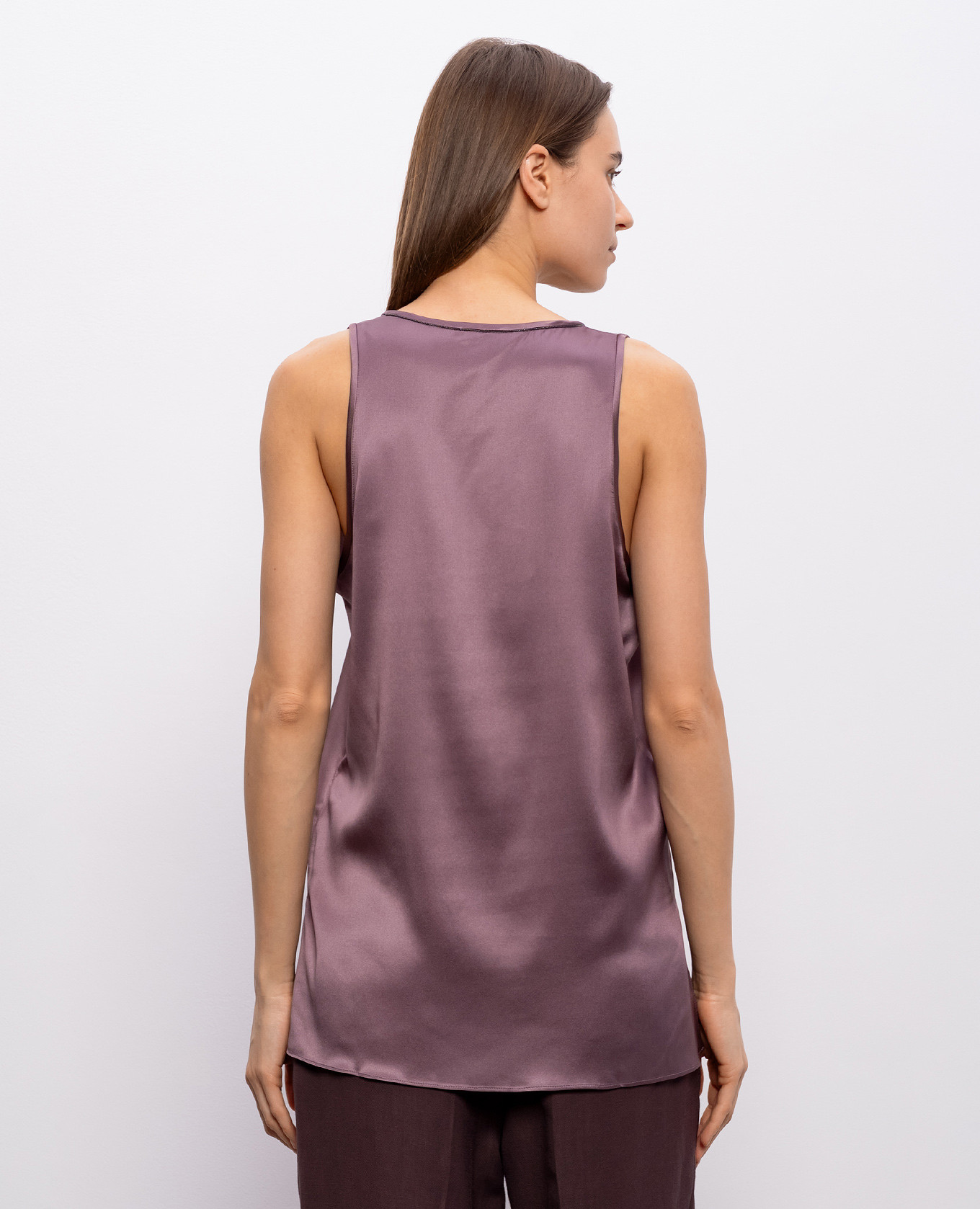 Purple silk top Brunello Cucinelli 4