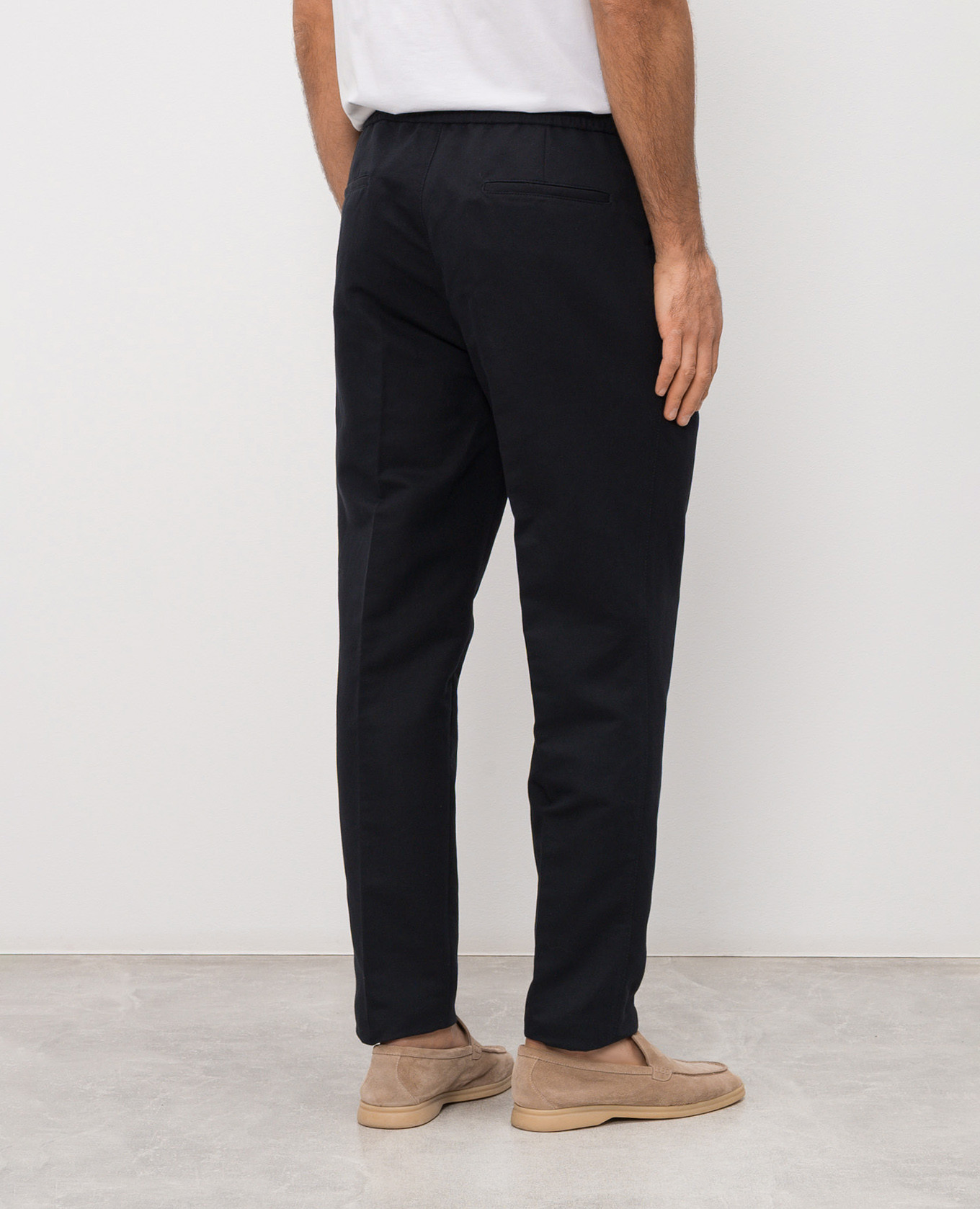 

Navy blue linen pants Brunello Cucinelli
